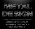 Chrome Steel grid Font Design for typography