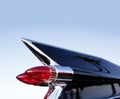 Chrome tail fin of American classic car