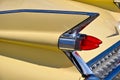 Chrome tail fin of an old timer car Royalty Free Stock Photo