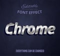 Chrome text, editable font effect