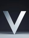 Chrome V Shield Metallic Geometric Reflection Vshaped metallic geometric reflective abstract Symbolizing victory progress