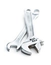 Chrome vanadium wrench. Industrial spanner