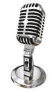 Chrome vintage microphone Royalty Free Stock Photo
