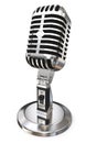 Chrome vintage microphone