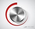 Chrome volume knob Royalty Free Stock Photo