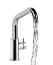 Chrome Water Faucet Isolated on White Royalty Free Stock Photo