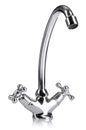 Chrome water faucet mixer isolated Royalty Free Stock Photo