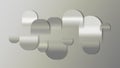 Chrome wave elements abstract background
