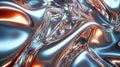 Chrome Waves and Reflective Surfaces Creating Dynamic Ripples in a Modern Aesthetic Texture Design Royalty Free Stock Photo