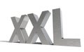 Chrome XXL word isolated on white background