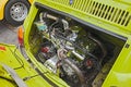 Chromed engine of a vintage Fiat 500