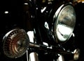 Chromed motorcycle headlights Royalty Free Stock Photo