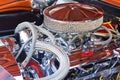 Chromed Show Car Motor Royalty Free Stock Photo