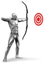 Chromeman Archer Royalty Free Stock Photo