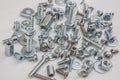 chromeplated bolts and nuts Royalty Free Stock Photo