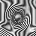 Chromium abstract silver stripe pattern background.Optical illusion, twisted lines, abstract curves background. The