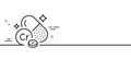 Chromium mineral line icon. Chemical element Cr sign. Vector