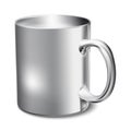 Chromium-plated mug realistic 3D mockup