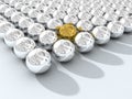 Chromium spheres array Royalty Free Stock Photo