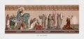 Chromolithograph about the Crusades based on the Catholicon by Charles Lameire Royalty Free Stock Photo