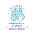 Chromosomal disorders blue concept icon