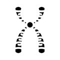 chromosome genetic engineering glyph icon vector illustration Royalty Free Stock Photo