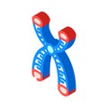 chromosome genetic engineering isometric icon vector illustration Royalty Free Stock Photo