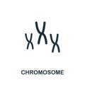 Chromosome vector icon symbol. Creative sign from biotechnology icons collection. Filled flat Chromosome icon for