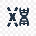 Chromosome vector icon isolated on transparent background, Chromosome transparency concept can be used web and mobile