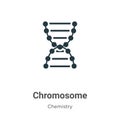 Chromosome vector icon on white background. Flat vector chromosome icon symbol sign from modern chemistry collection for mobile