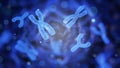 Chromosomes Abstract Scientific Blurry Background Royalty Free Stock Photo
