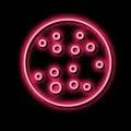 chronic blistering skin disease neon glow icon illustration