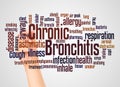 Chronic Bronchitis word cloud and hand with marker concept Royalty Free Stock Photo