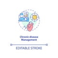 Chronic disease management concept icon