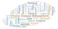 Chronic Disease Management word cloud, made with text only. Royalty Free Stock Photo