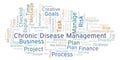 Chronic Disease Management word cloud, made with text only. Royalty Free Stock Photo