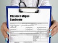 Chronic Fatigue Syndrome sign on the sheet Royalty Free Stock Photo