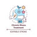 Chronic illness treatment concept icon