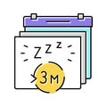 chronic insomnia color icon vector illustration