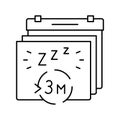 chronic insomnia line icon vector illustration