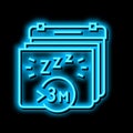 chronic insomnia neon glow icon illustration