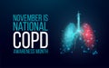 Chronic obstructive pulmonary disease COPD awareness month concept. Royalty Free Stock Photo