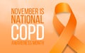 Chronic obstructive pulmonary disease COPD awareness month concept. Royalty Free Stock Photo