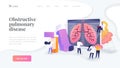 Chronic obstructive pulmonary disease landing page concept