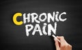 Chronic pain text on blackboard