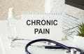 chronic pain text write on prescription,
