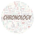 Chronology typography word cloud create with the text only