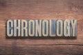 Chronology word wood Royalty Free Stock Photo