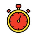 Chronometer, clock Isolated Vector Icon that can be easily modified or edited Royalty Free Stock Photo