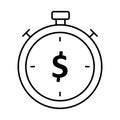Chronometer, dollar Vector Icon which can easily modify Royalty Free Stock Photo